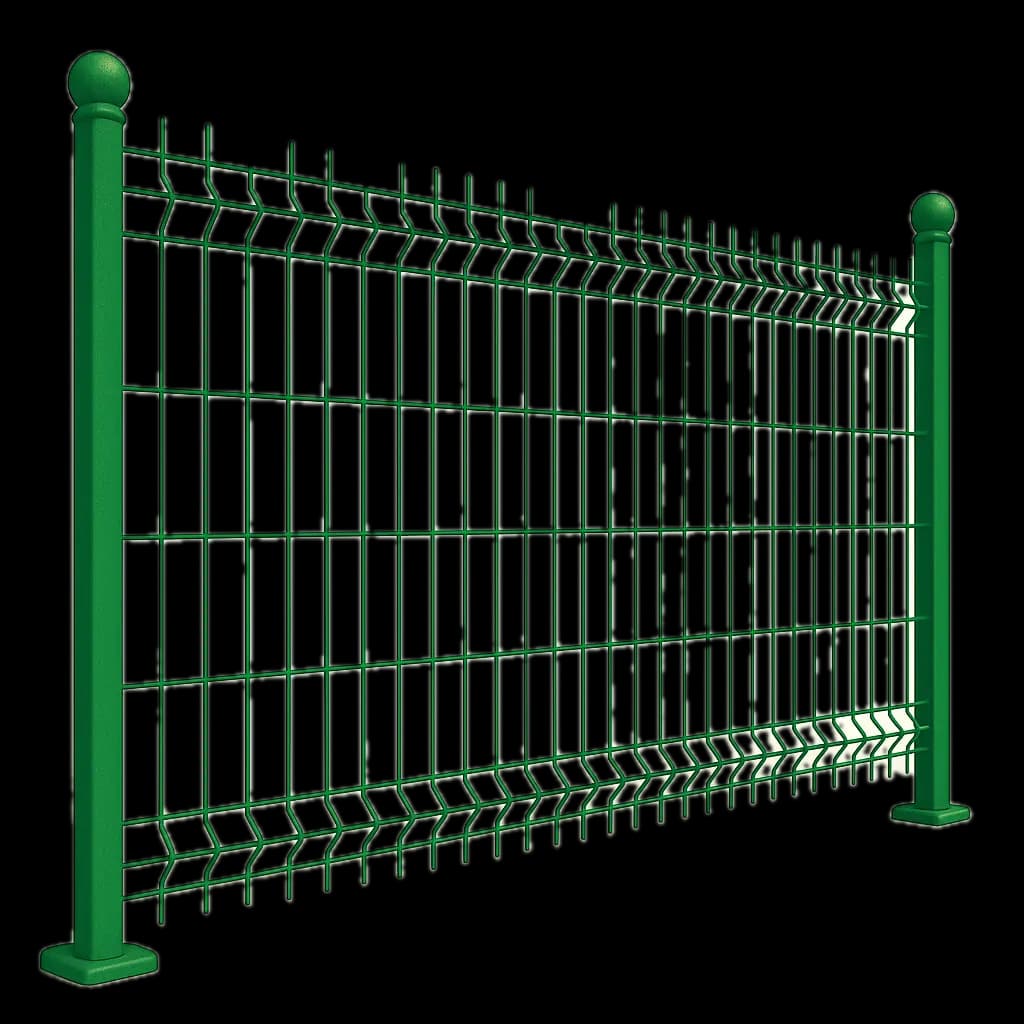 Установка забора из 3Д сетки